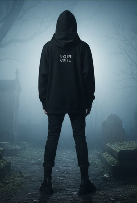 NOIRVEIL Essential Hoodie – Dark Minimalist Premium Unisex Hoodie